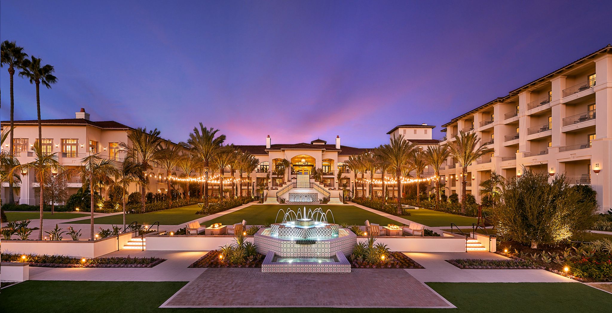 Park Hyatt Aviara Resort in Carlsbad at dusk
